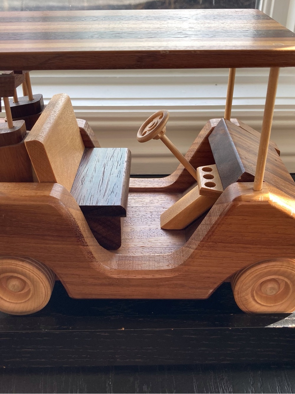 Handcrafted Wood Golf Cart